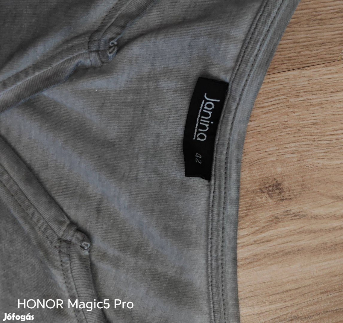 Koptatott hatású női pamut felsőrész L