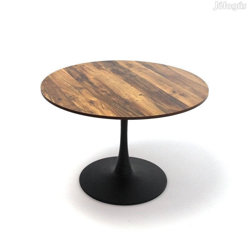 Kör asztal 110 cm Hunton sötét tölgy Fekete T27711-2-6904