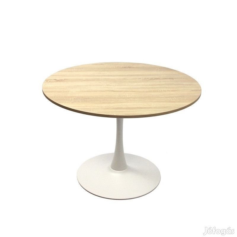 Kör asztal 110 cm Sonoma Fehér T27712-2-6907