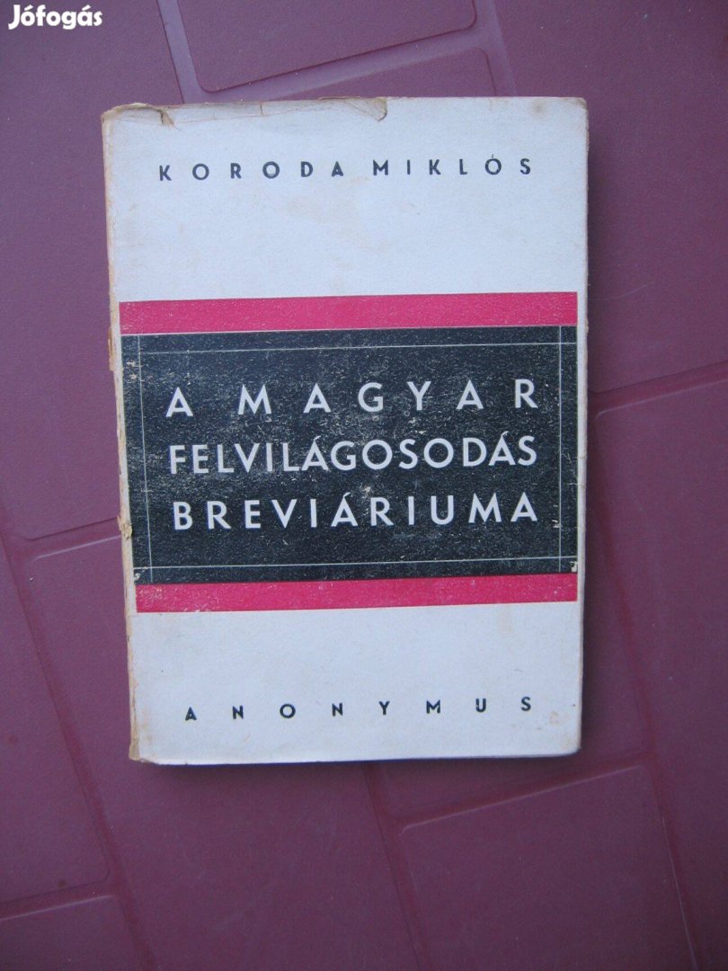 Korda Miklós: A magyar felvilágosodás breviáriuma, könyv