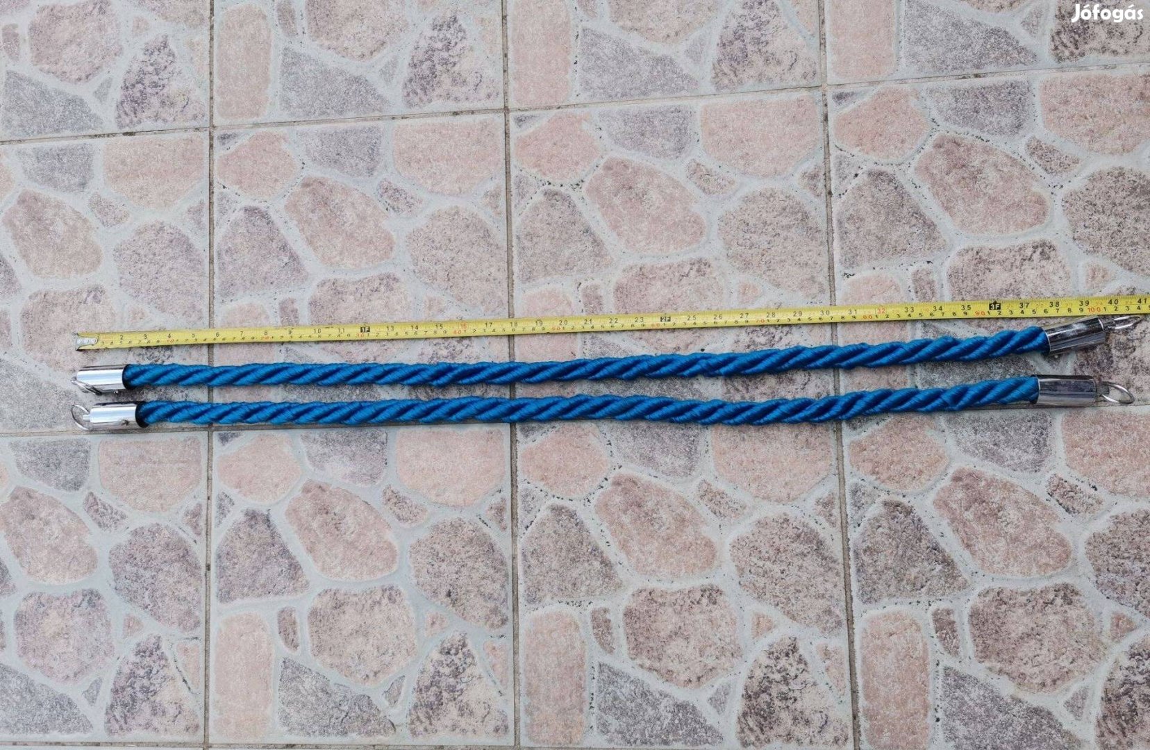 Kordonkötél /kék /fényezett kampóval 2 db