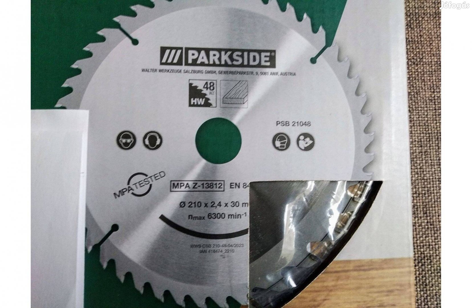 Körfürészlap 210 MM Parkside 48 Fogas Új