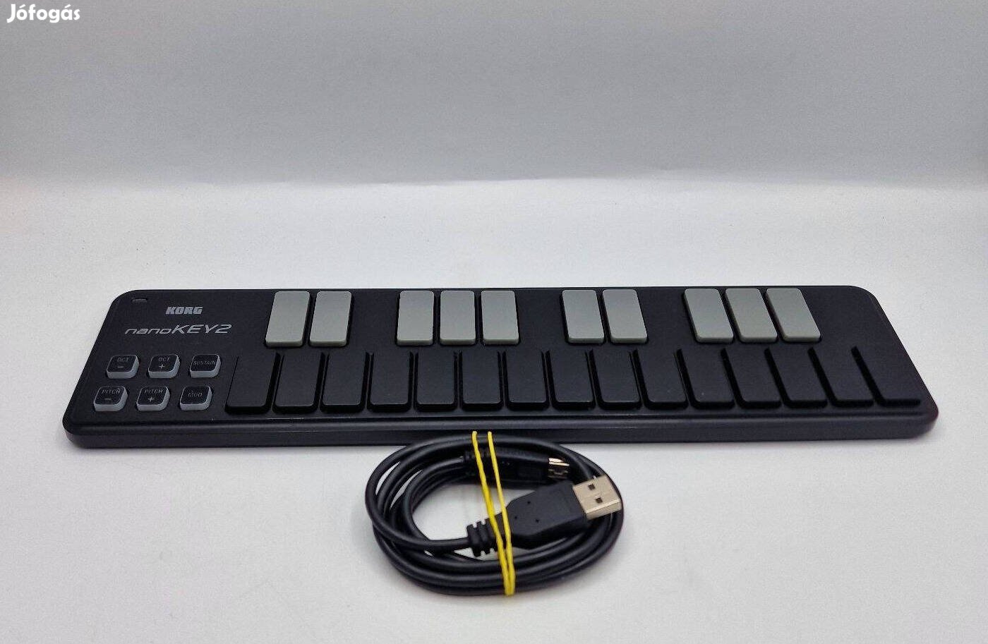 Korg nanokey2 USB MIDI kontroller billentyűzet, fekete