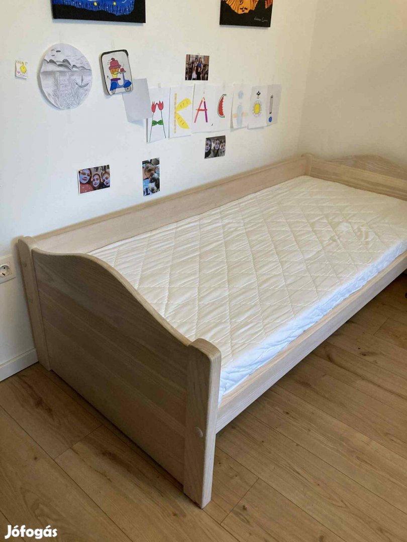 Kőris gyermek ágykeret Ágymester 180x80 matraccal 60e