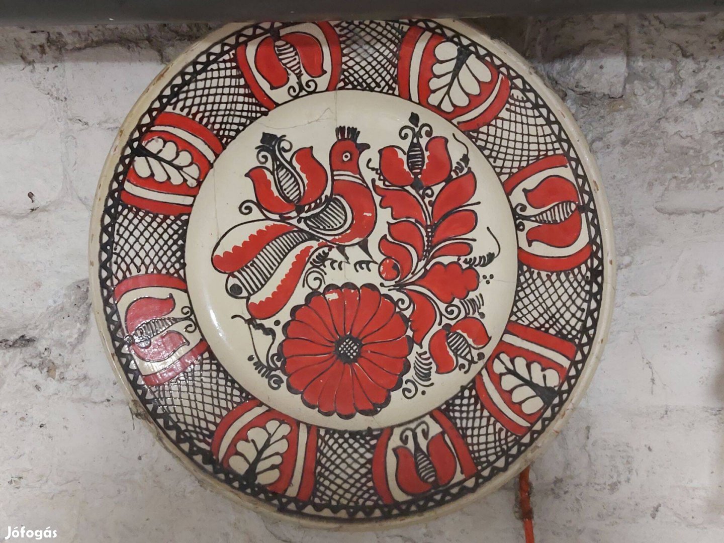 Korondi tányér, falitányér, dísztányér, 42 cm