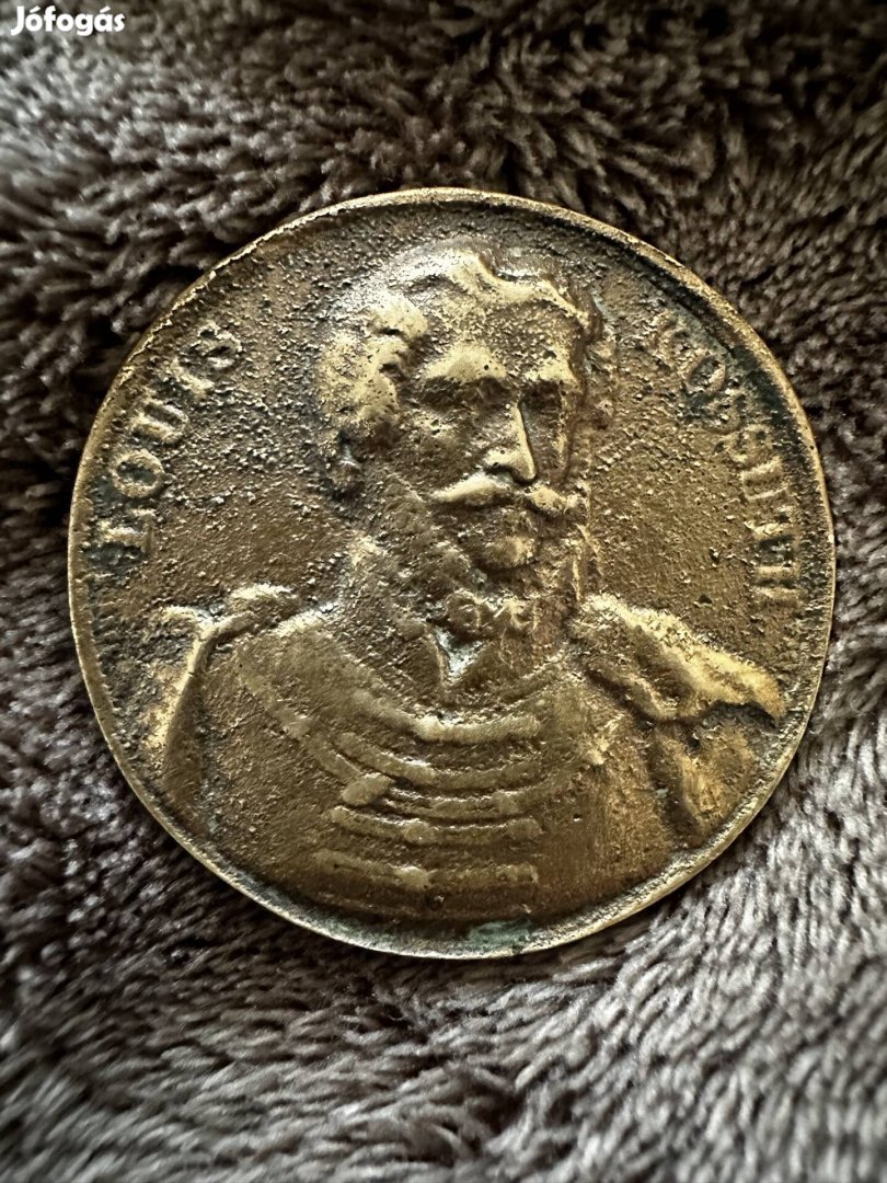 Kossuth Lajos 1851 USA bronz Emlékplakett. Ritka