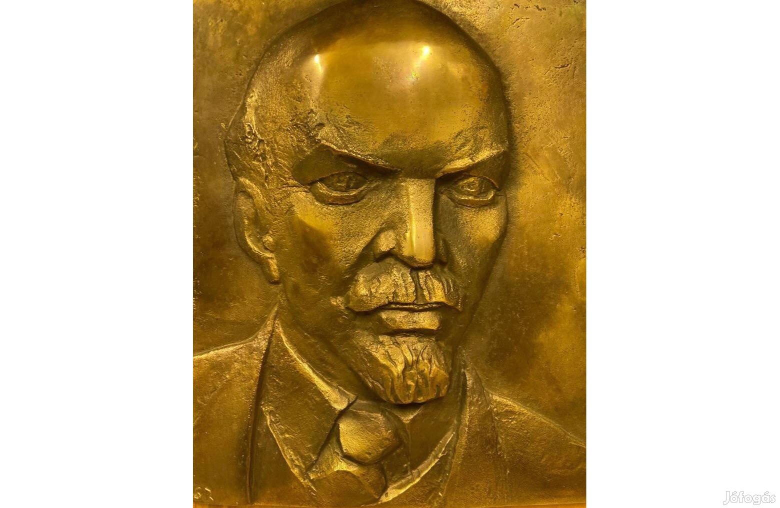 Kossuth díjas szobrász Csíkszentmihályi Róbert - Lenin c. bronz relief