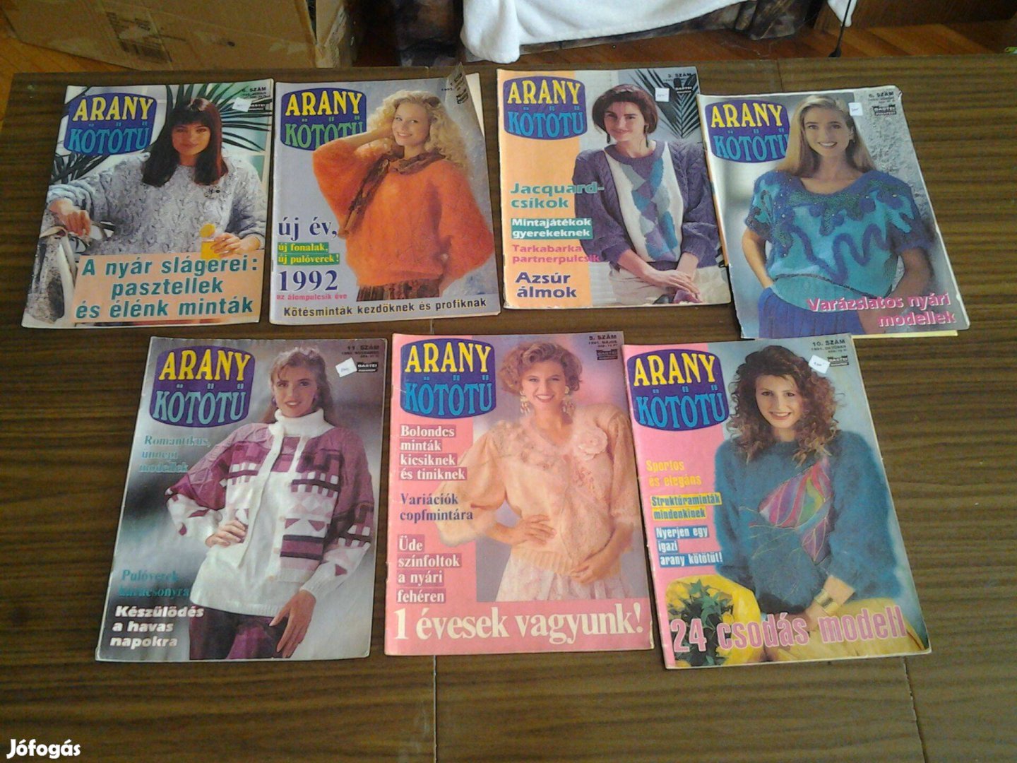 Kötés magazin Arany kötőtű magazin 7 db kötés pulóver minta