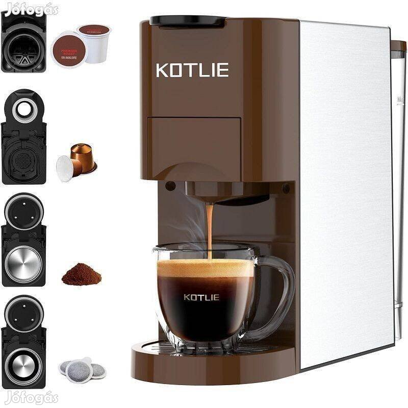 Kotlie AC-513K 4az1-ben kávéfőző, 1450W - barna/rozsdamentes acél
