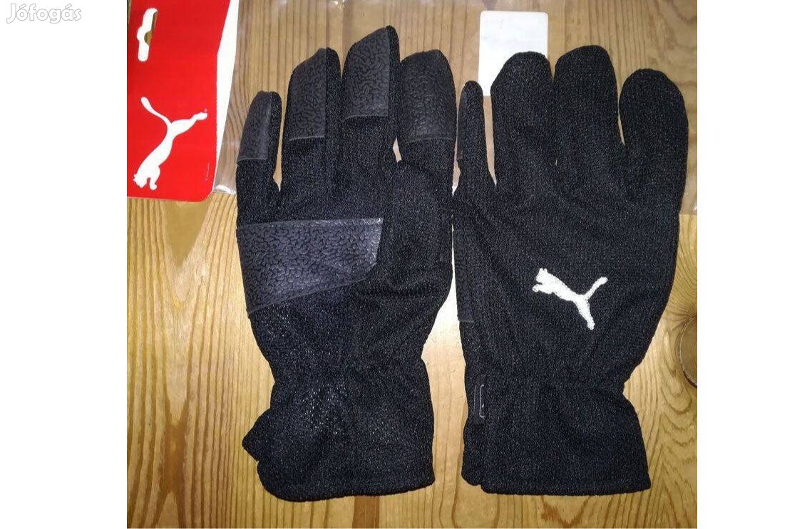 Kötött, téli eredeti Puma fekete kapuskesztyű 8