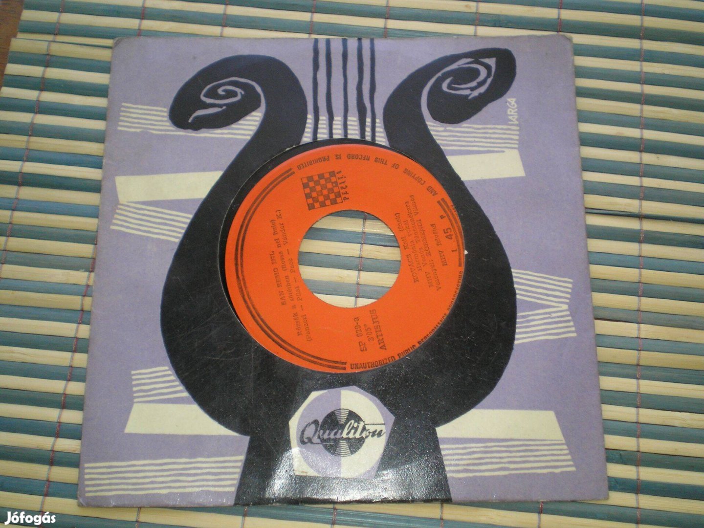 Kovács Kati San Remo 1971 bakelit kislemez SP