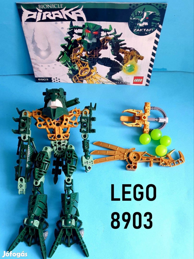Közel 20 éves LEGO Bionicle 8903 Zaktan, útmutatóval