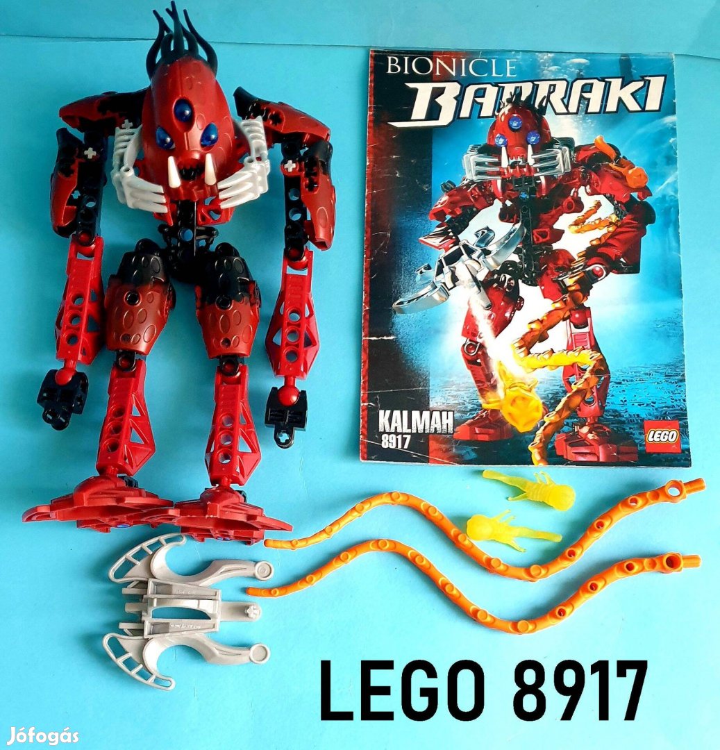 Közel 20 éves LEGO Bionicle 8917 Kalmah, útmutatóval