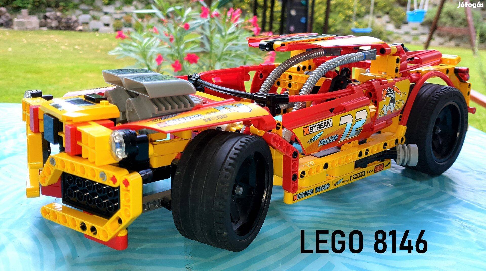 Közel 20 éves LEGO Racers 8146 Nitro Muscle, hiánytalan, útmutató