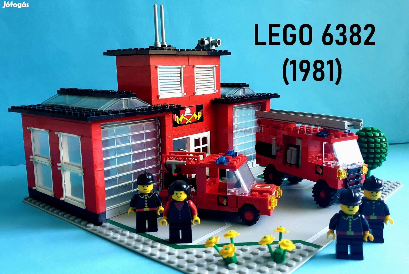 Közel 45 éves LEGO Legoland 6382 Fire Station (1981), útmutatóval