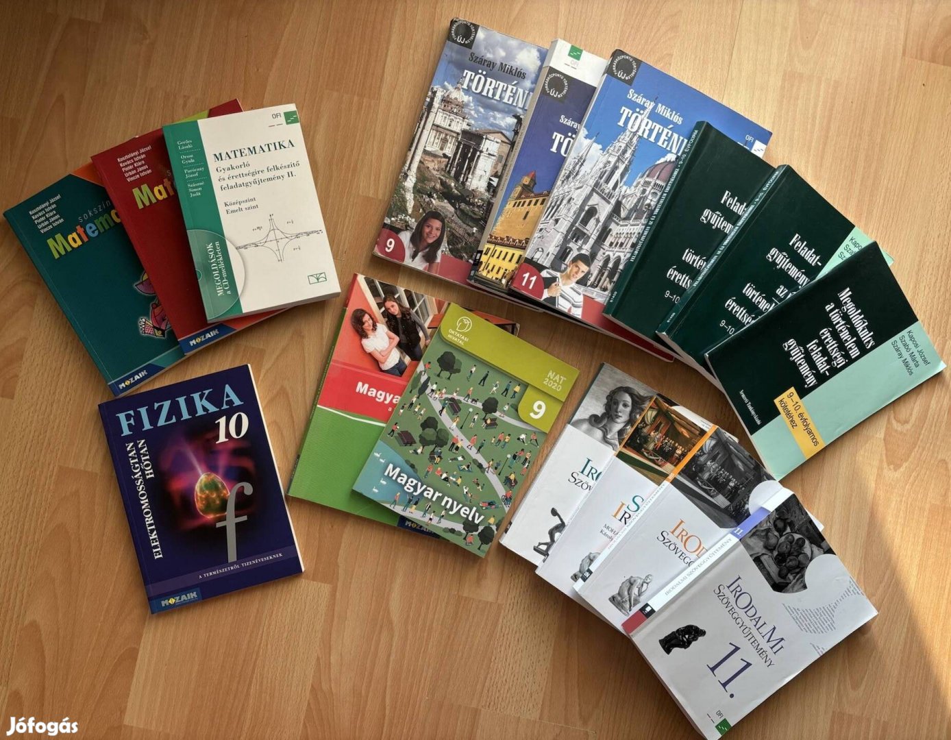 Középiskolás tankönyvek,feladatgyűjtemények,történelem, matematika