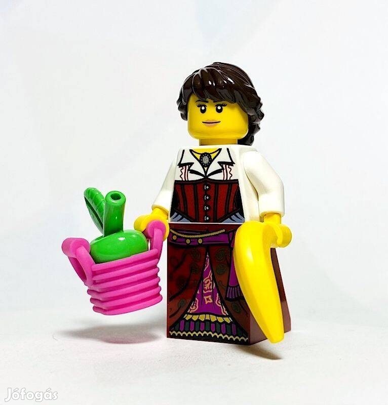 Középkori kereskedő nő Eredeti LEGO egyedi minifigura - Castle - Új