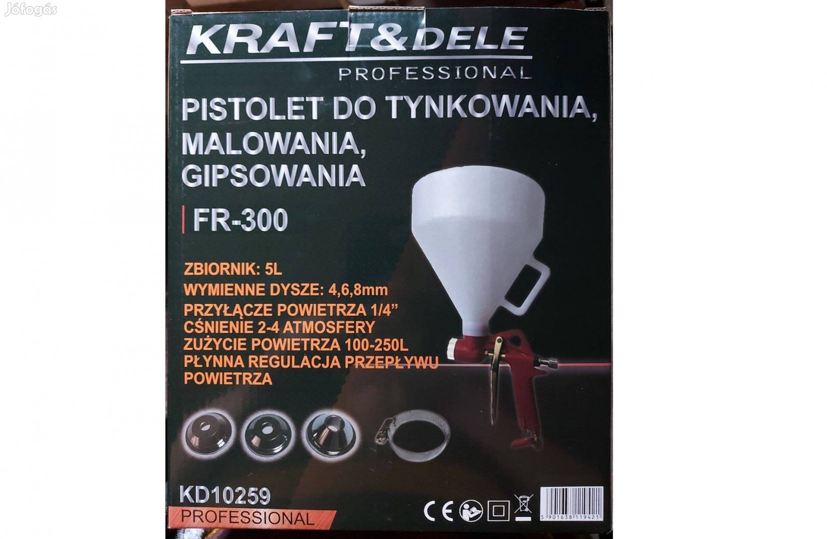 Kraft&Dele KD10259 vakolat és habarcsfújó pisztoly 5L