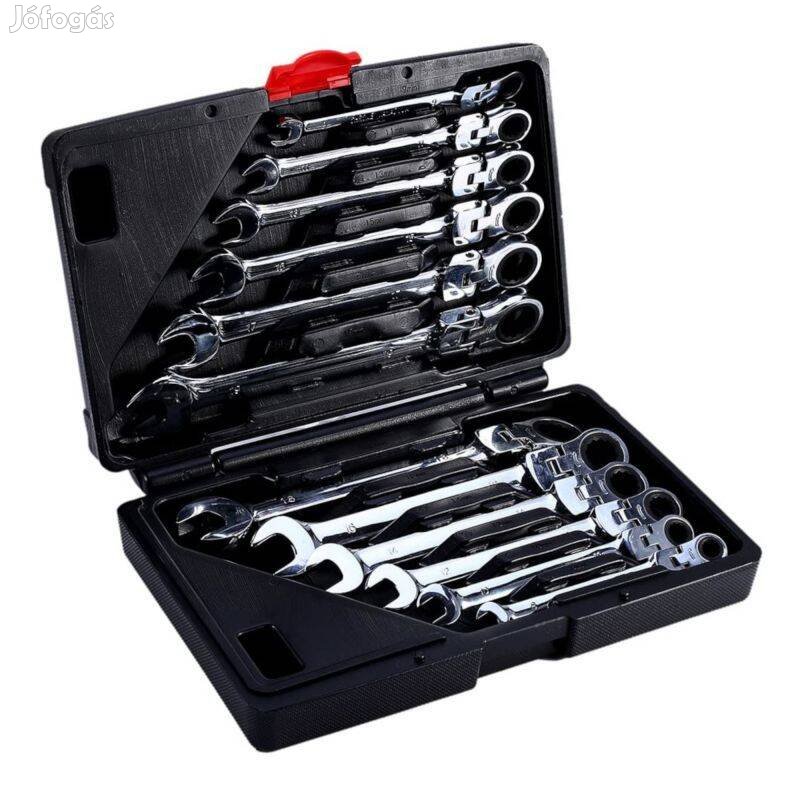 Kraft&Dele KD11304 racsnis csuklós csillag-villáskulcs szett 12db-os