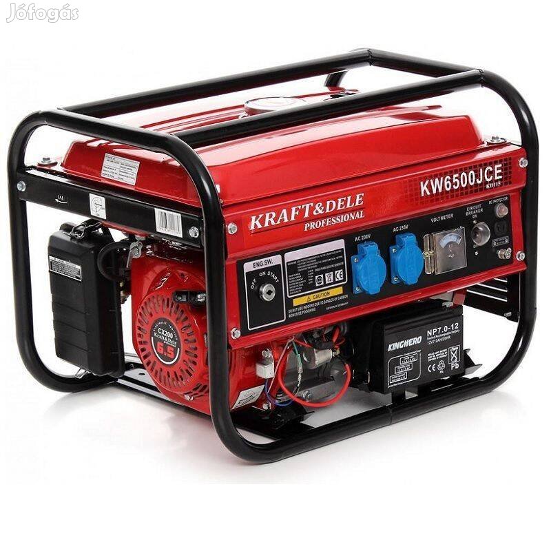 Kraft&Dele KD115 önindítós benzines áramfejlesztő, 2500W (KW6500Jce)