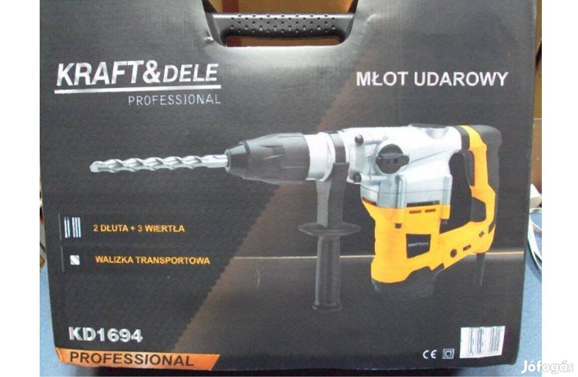 Kraft&Dele KD1694 SDS Max vésőgép fúrókalapács ütvefúró 2800W Garancia