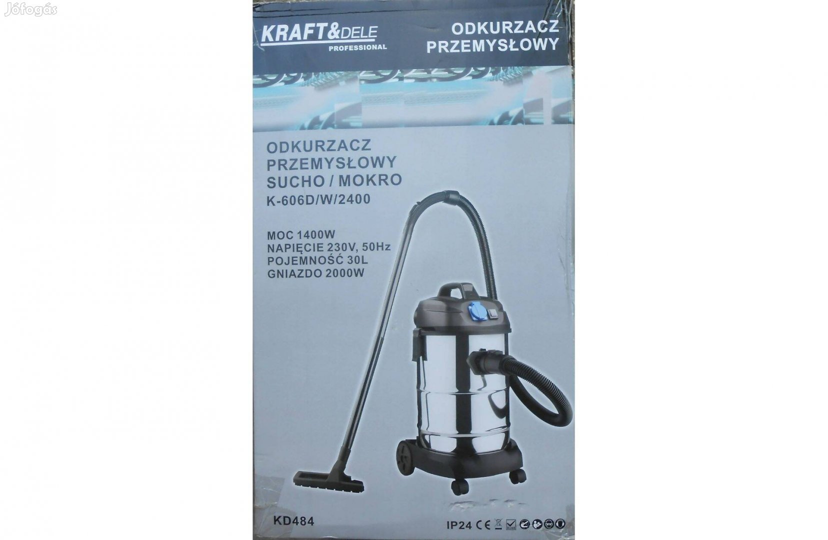Kraft&Dele KD484 ipari-háztartási porszívó 30L 1400W Garanciával!