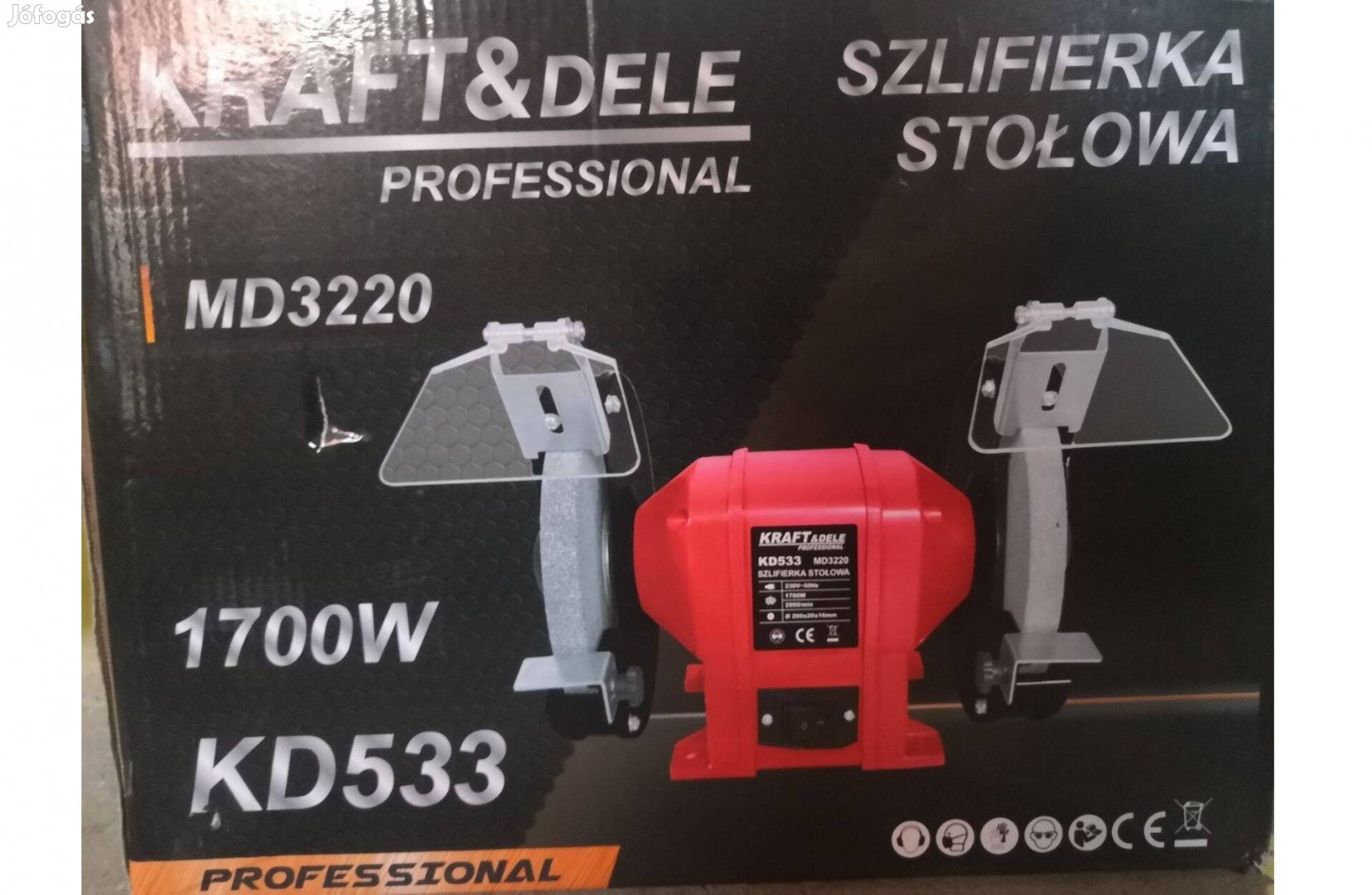 Kraft&Dele KD533 asztali kettős köszörű köszörűgép 1700W Garancia!