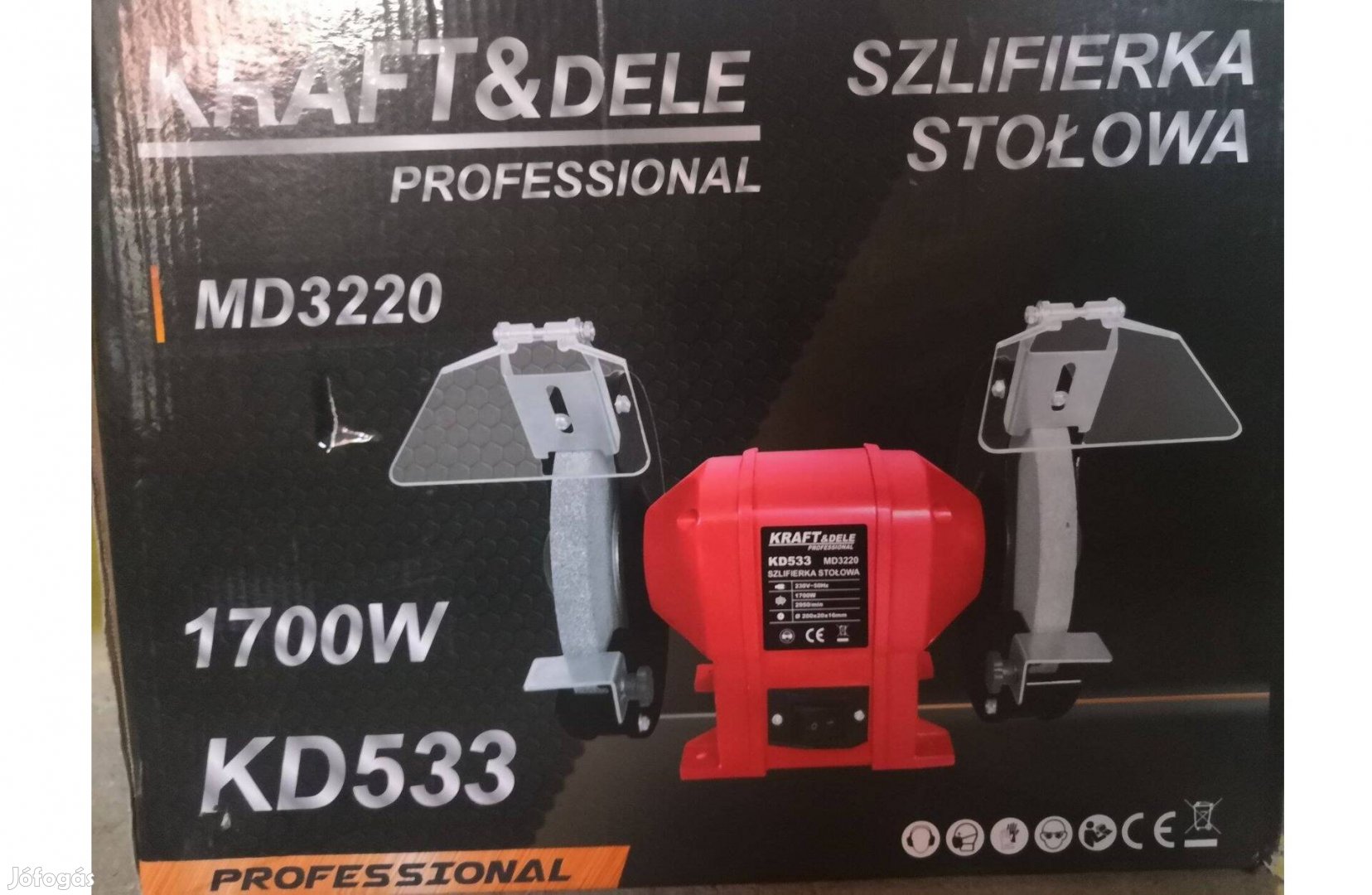 Kraft&Dele KD533 asztali kettős köszörű köszörűgép 1700W Garancia!