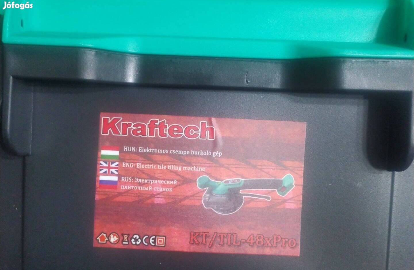 Kraftech akkus csempevibrátor 2 akku kofferben - 48V KT/TIL-48xpro
