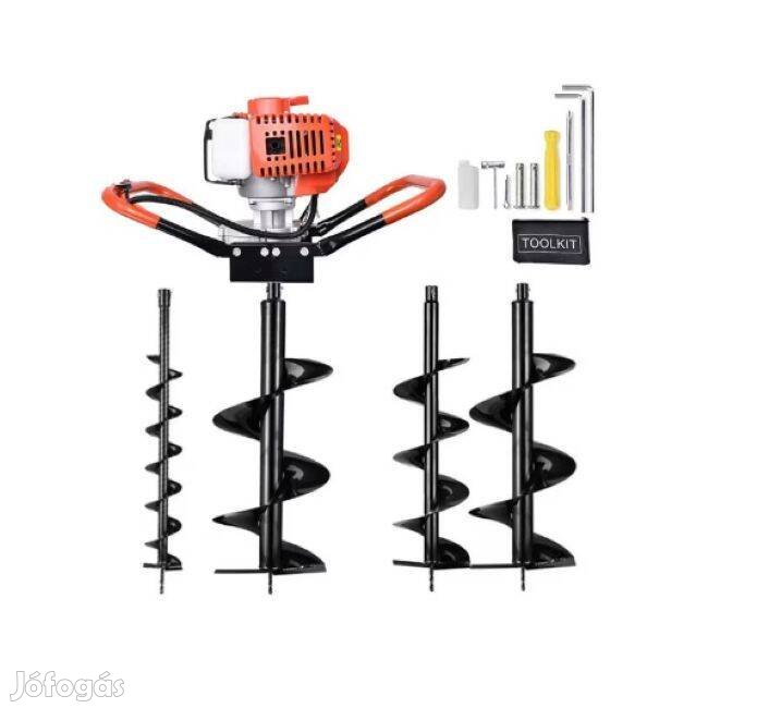 Kraftech talajfúrógép 3 szárral ,brutál