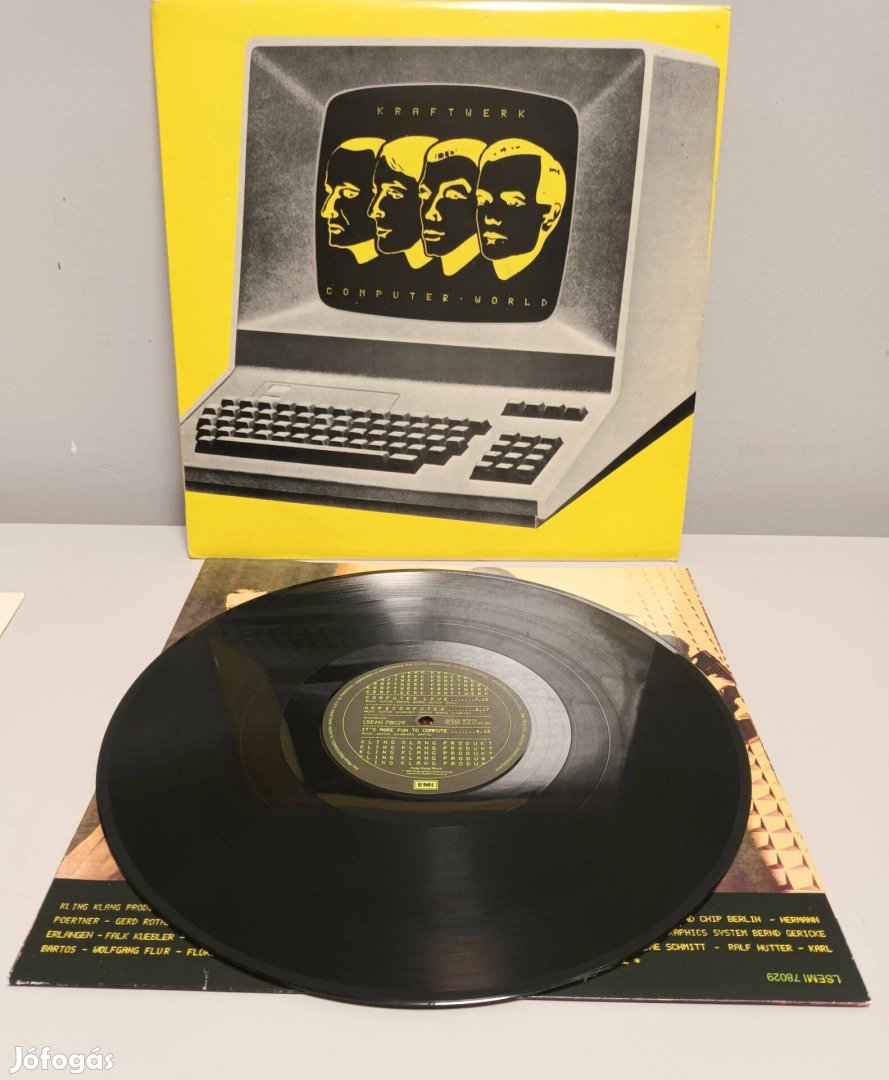 Kraftwerk Computer World retró bakelit lemez