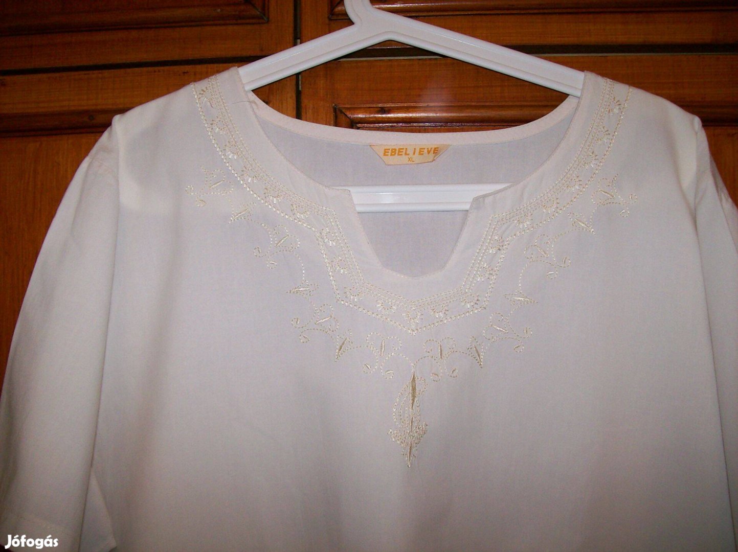 Krém színű női vékony, vászon ing XL narancs címke