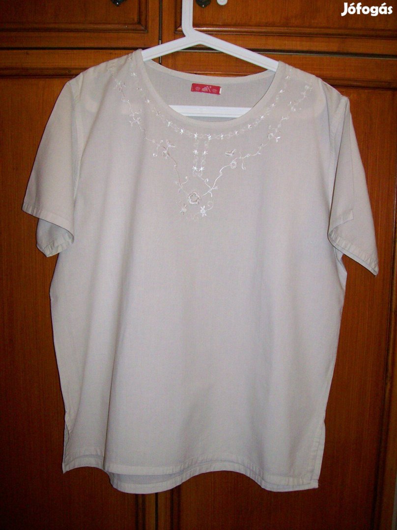Krém színű női vékony vászon ing XL