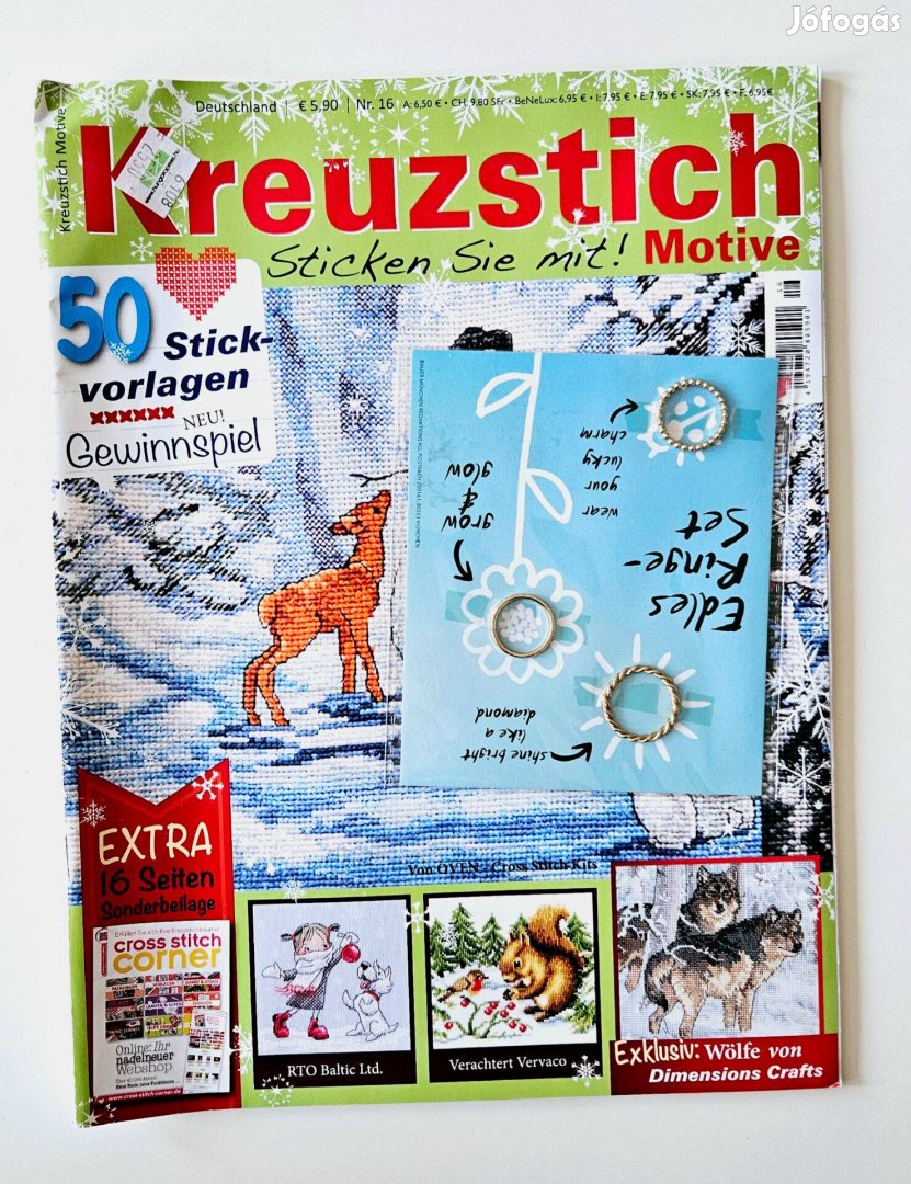 Kreuzstich motive német nyelvű keresztszemes magazin