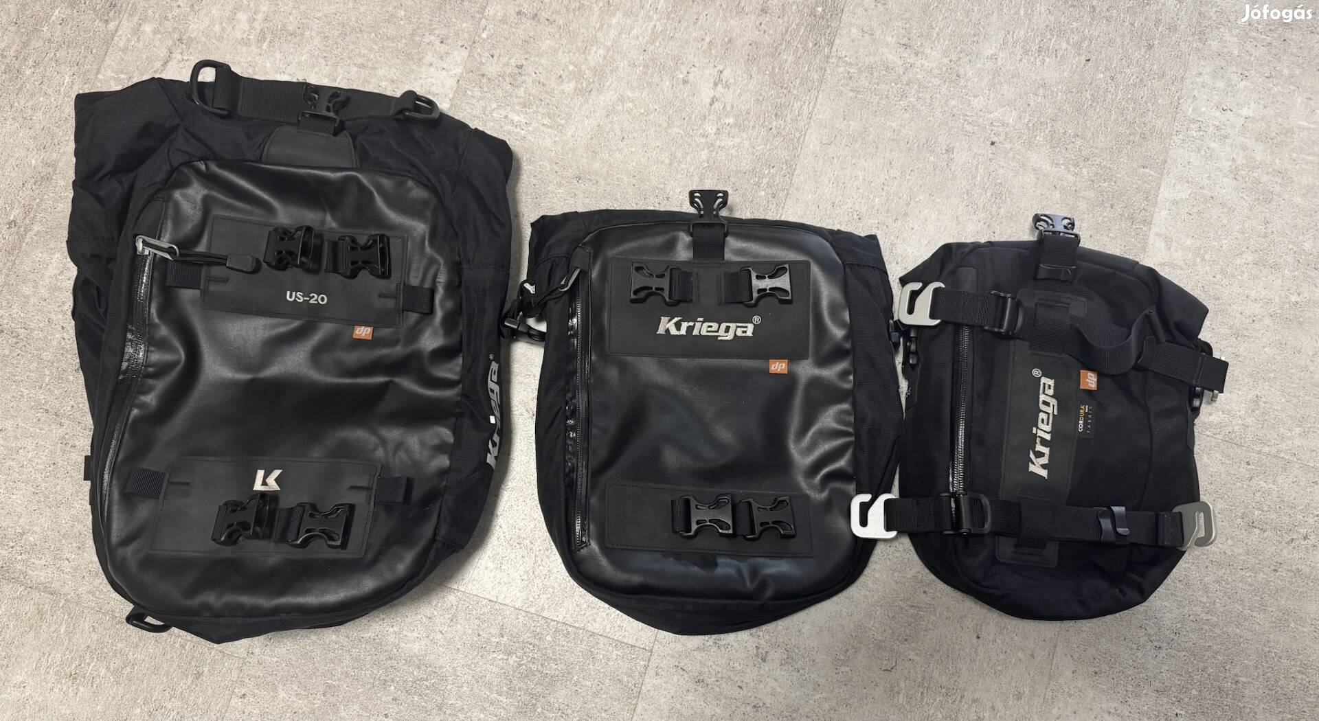 Kriega US-20-10-5 vízhatlan motoros táska szett