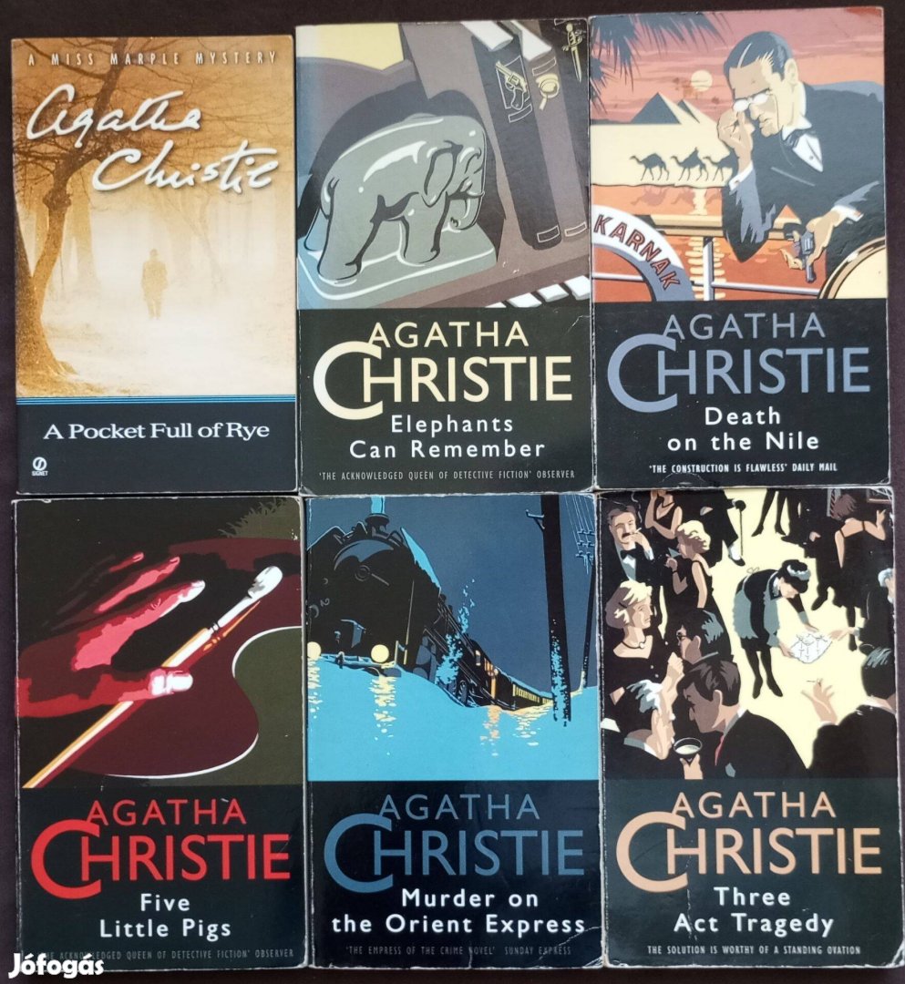 Krimi kollekció egyben angol - nyelvű 15 db (Agatha Christie/Grisham)