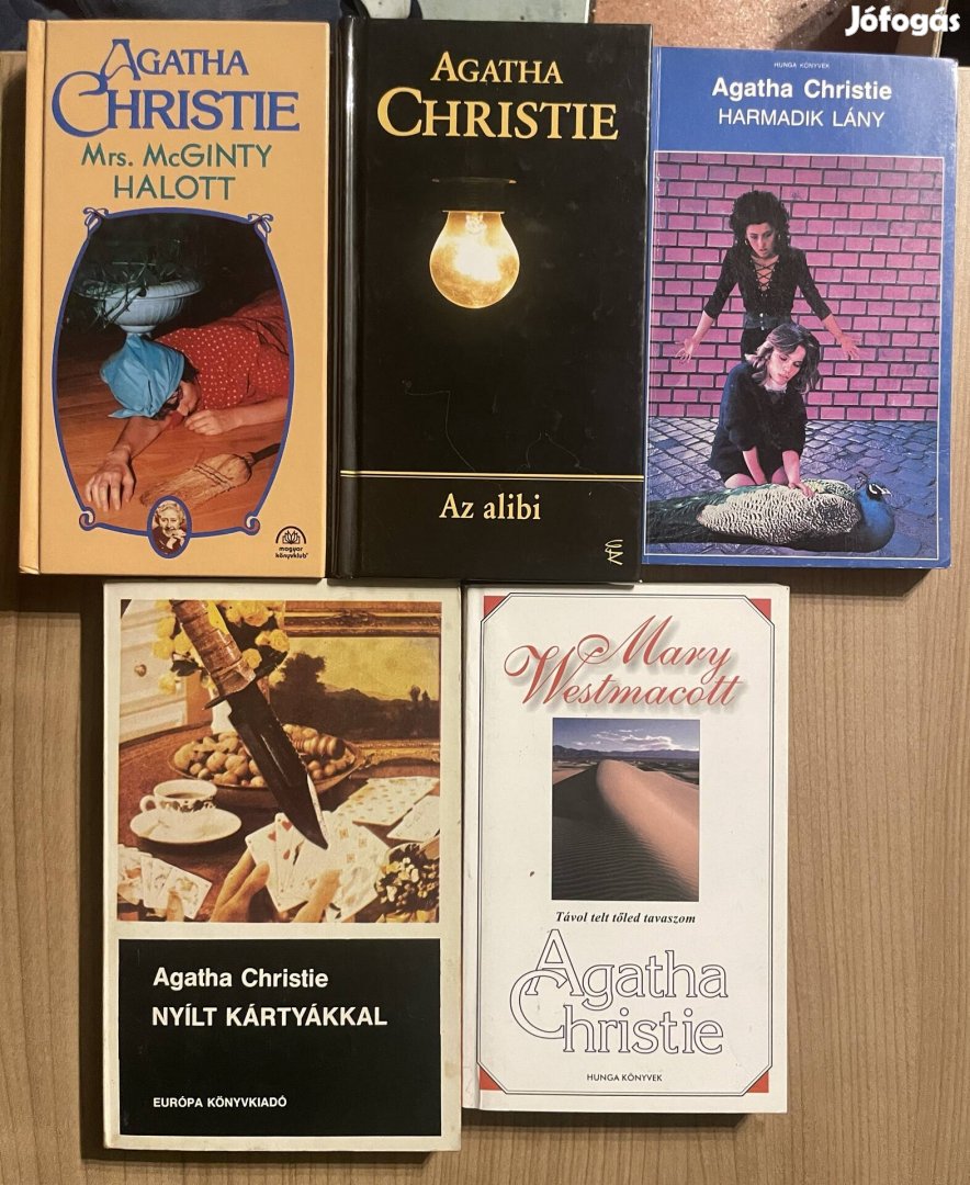 Krimi könyvcsomag Agatha Christie, Hitchcock, Sherlock Holmes, stb