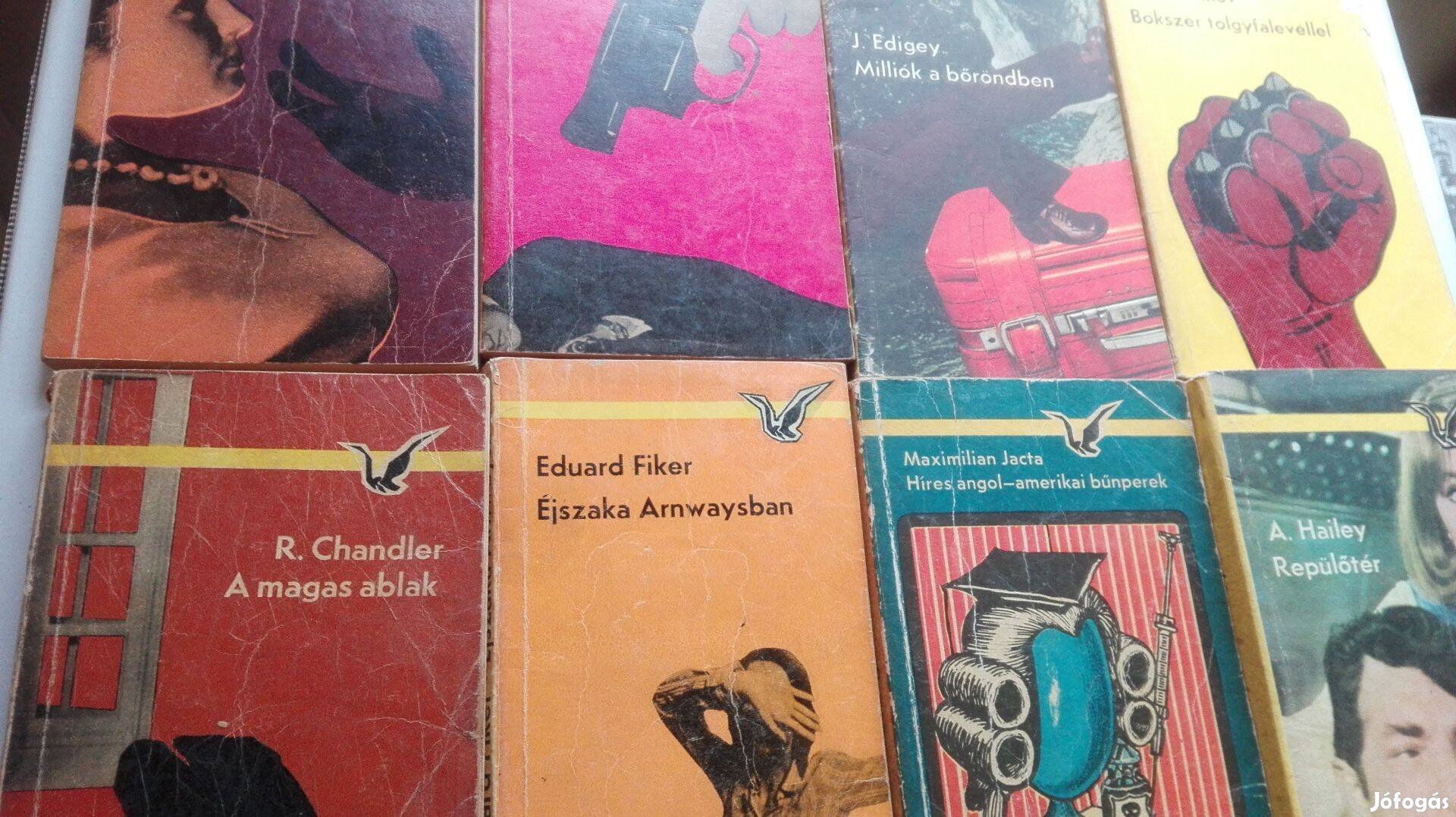 Krimi könyvek Régi 8 db egyben