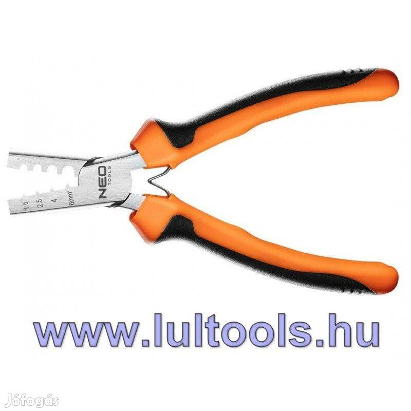 Krimpelő-, kábelsarufogó 1.5-6 mm2, 140 mm