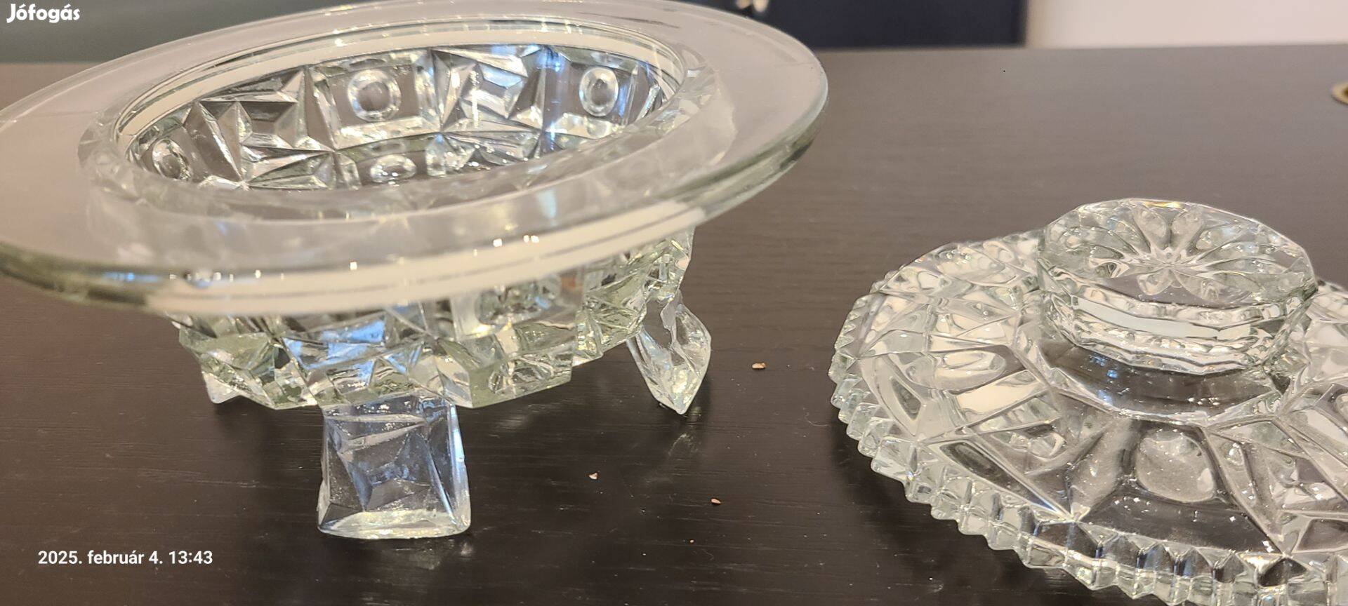 Kristály bombonier tetővel