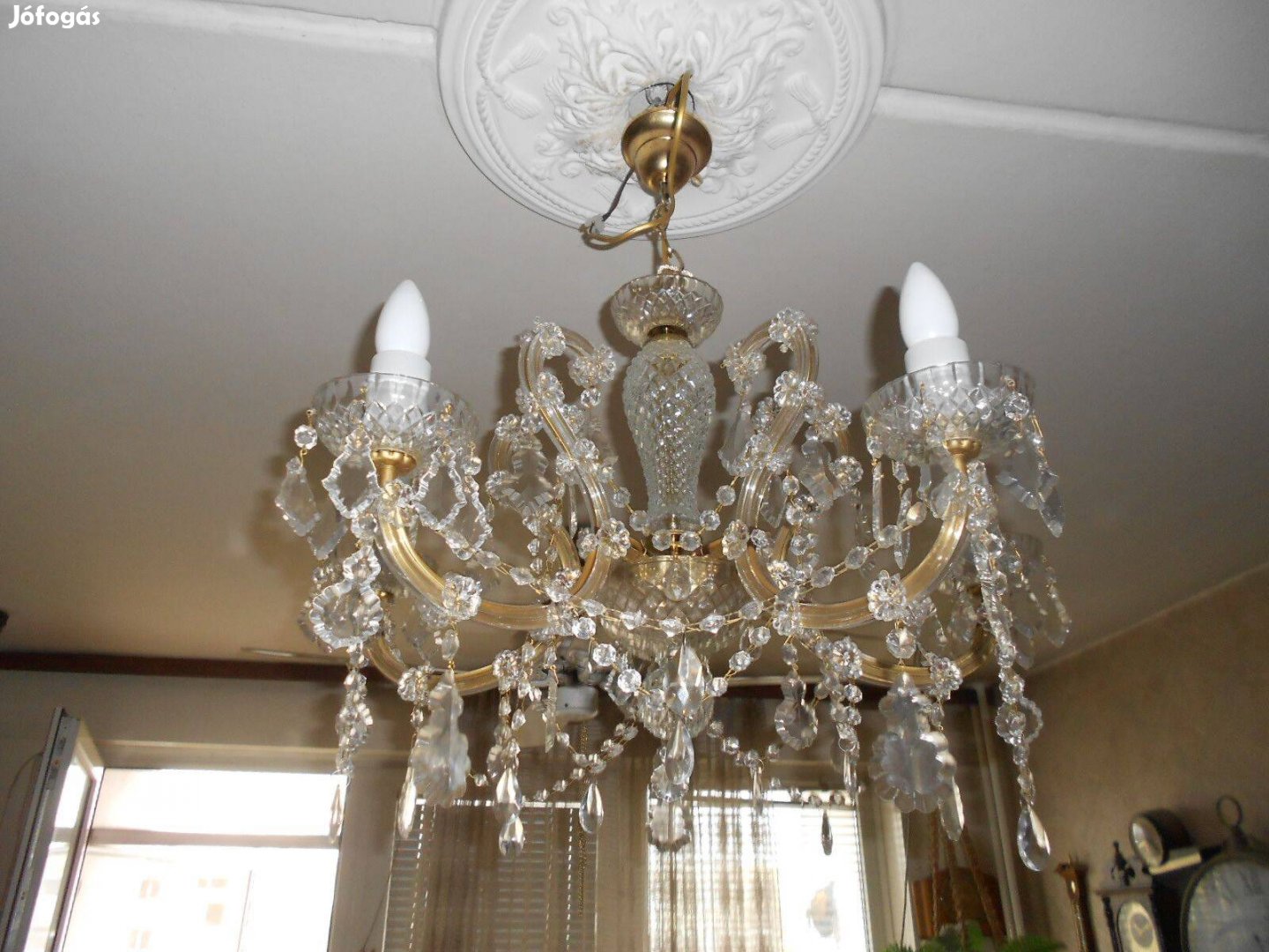 Kristály csillár, 5 égős