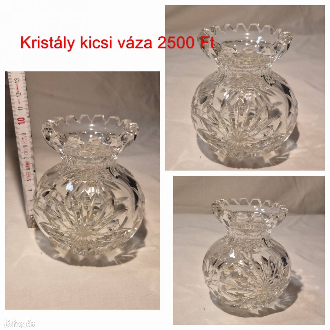 Kristály kicsi váza