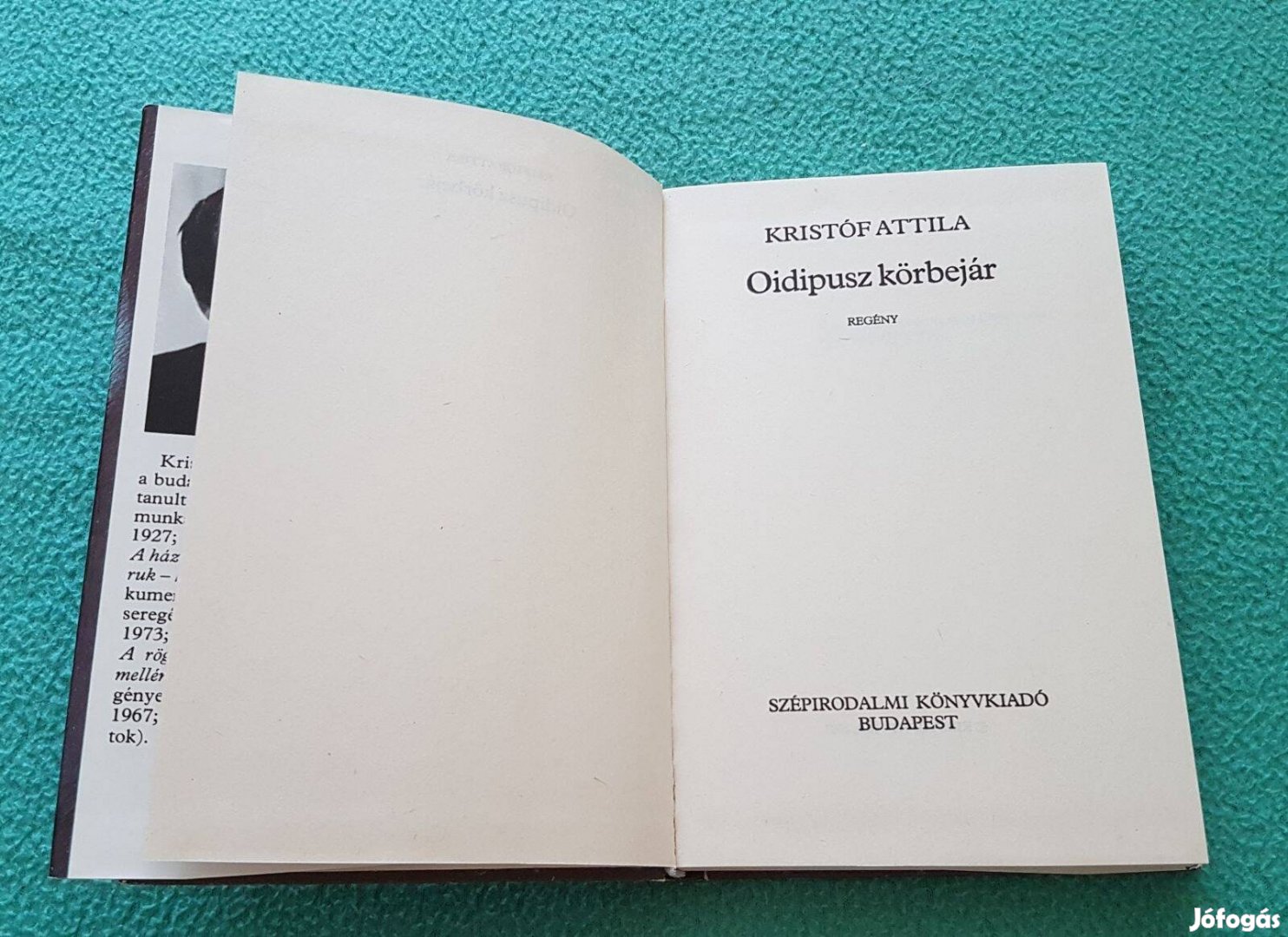 Kristóf Attila: Oidipusz körbejár könyv (Szépirodalmi Könyvkiadó)