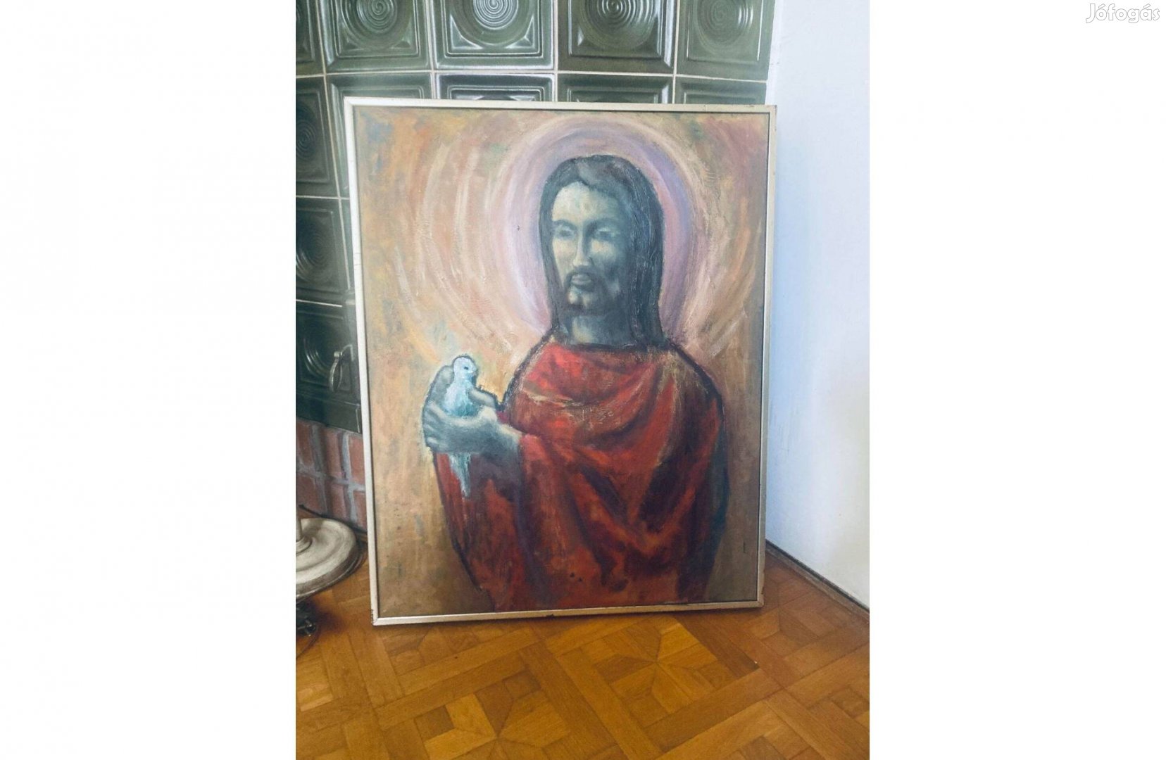 Krisztust ábrázoló festmény - vászon _ olaj _ 77 x 95 cm