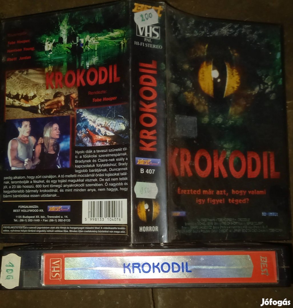 Krokodil - horror vhs - Tobe Hooper