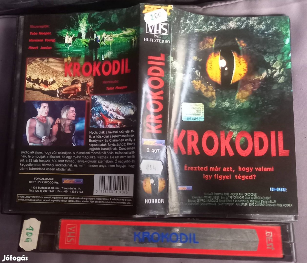 Krokodil - horror vhs ritkaság - Tobe Hooper