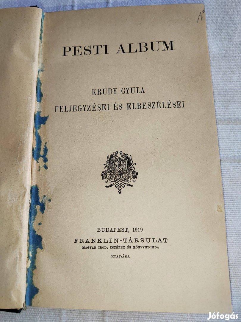 Krúdy Gyula: Pesti album - 1919-es