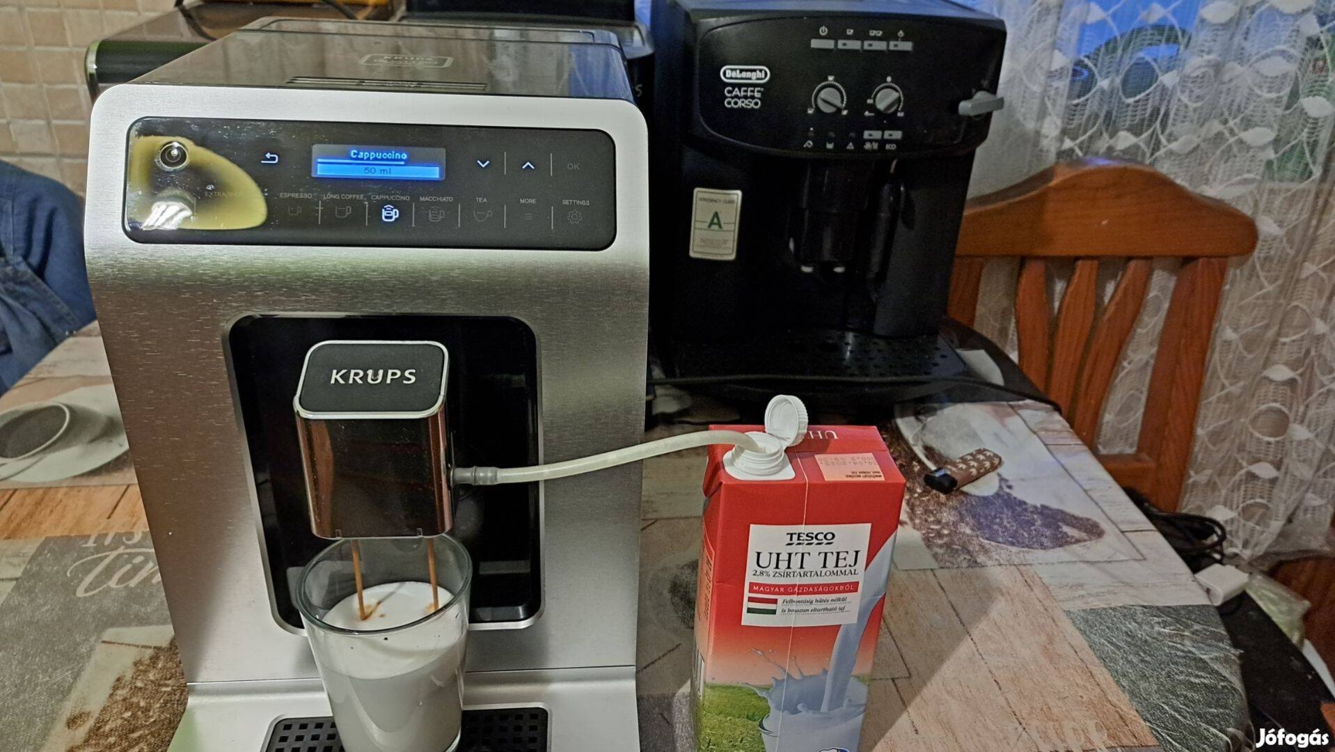 Krups Qvattro Force Automata Darálós Cappuccinos kávégép Magyar Menüs