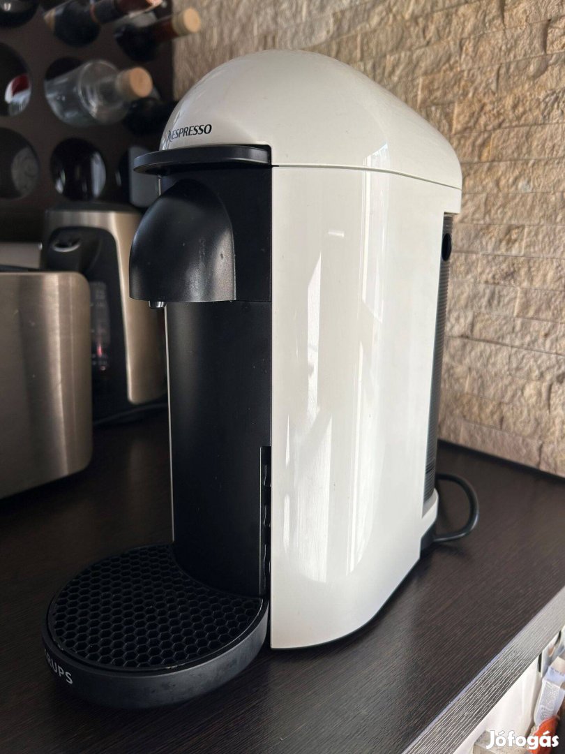 Krups XN903 Nespresso Vertuo Plus kávéfőző, alig használt, fehér