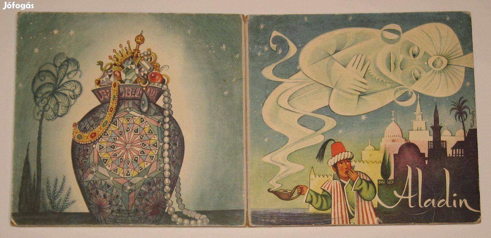 Kubasta illusztrálta Aladin 1960 térbeli mesekönyv hiánytalan ritkaság